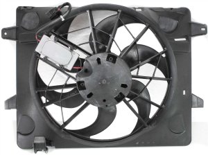 Radiator Fan Assembly with Control Module for 2003-2005 Ford Crown Victoria, Mercury Grand Marquis, Lincoln Town Car, Replacement
