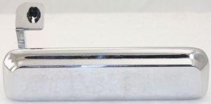 Exterior Front Door Handle for Ford Mustang 1979-1993 and Ranger 1983-1992, Right (Passenger), Zinc Chrome, Metal, w/o Keyhole, Replacement