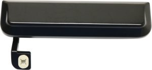 Exterior Front Door Handle for Ford Mustang (1979-1993), Ranger (1983-1992), Left (Driver), Zinc Black, Metal, w/o Keyhole, Replacement