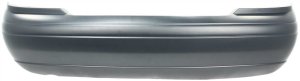 Rear Bumper Cover for Ford Focus 2000-2004, Primed (Ready to Paint), Excluding SVT Model, Sedan, Replacement