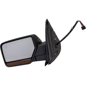 Power Folding Heated Mirror for Ford Expedition 2015-2017, Left (Driver), Non-Towing, Paintable, with Blind Spot Detection in Glass, In-housing Signal Light, Memory, without Auto Dimming, Replacement