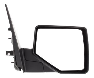 Power Mirror for Ford Explorer 2006-2010, Right (Passenger), Manual Folding, Heated, Chrome/Textured, Includes 2 Caps, with Puddle Light, Replacement