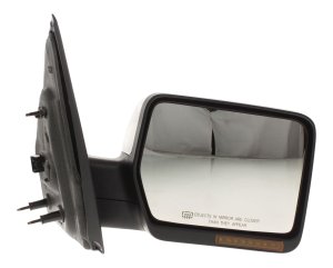 Power Mirror for Ford F-150 2007-2008 Right (Passenger), Non-Towing, Manual Folding, Heated, Chrome, with In-housing Signal Light, without Auto Dimming, Blind Spot Detection, Memory, Replacement