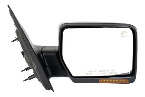 Power Folding Mirror for Ford F-150 2007-2008, Right (Passenger) Side, Non-Towing, Heated, Paintable, with In-Housing Signal Light and Memory, without Auto Dimming and Blind Spot Detection, Replacement