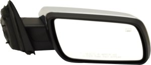 Power Mirror for Ford Flex 2009-2012, Right (Passenger), Manual Folding, Heated, Chrome, with Memory and Puddle Light, Replacement