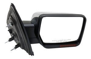 Power Mirror for Ford F-150 2009-2010 Right (Passenger), Non-Towing, Manual Folding, Heated, Chrome, with In-Housing Signal Light and Memory, without Auto Dimming and Blind Spot Detection, Replacement