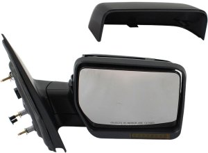 Right (Passenger) Mirror for Ford F-150 2007-2008, Non-Towing, Power, Manual Folding, Heated, Paintable, with In-Housing Signal Light, without Auto Dimming, Blind Spot Detection, and Memory, Replacement