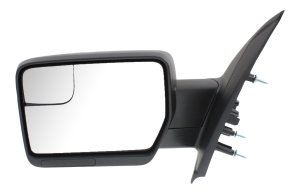 Power Mirror for Ford F-150 2011-2014, Left (Driver), Non-Towing, Manual Folding, Non-Heated, Paintable, with Blind Spot Glass, without Memory, Puddle and Signal Light, Replacement