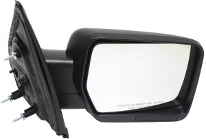 Mirror for Ford F-150 2011-2014, Right (Passenger) Side, Non-Towing, Power-Operated, Manual Folding, Non-Heated, Textured, without Blind Spot Feature, Memory, Puddle Light, Signal Light (Excludes SVT Raptor Model), Replacement
