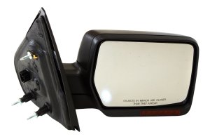 Power Folding Heated Mirror for 2007-2008 Ford F-150, Right (Passenger) Side, Non-Towing, Textured, with In-housing Signal Light, without Auto Dimming, Blind Spot Detection, and Memory, Replacement