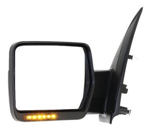Power Folding Heated Mirror for Ford F-150 2009-2010 Left (Driver), Non-Towing, Chrome, with In-housing Signal Light and Memory, without Auto Dimming and Blind Spot Detection, Replacement