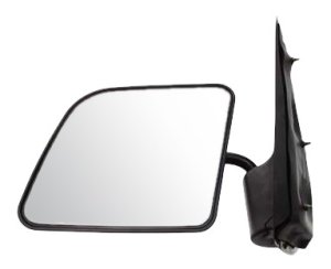 Manual Adjust Mirror for Ford Econoline Van 1992-2007, Left (Driver), Non-Towing, Manual Folding, Non-Heated, Textured, without Auto Dimming, Blind Spot Detection, Memory, or Signal Light, Swing Lock Type, Flat Glass, Replacement
