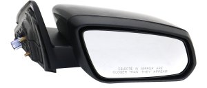 Power Mirror for Ford Mustang 2013-2014, Right (Passenger), Manual Folding, Non-Heated, Paintable, without Blind Spot Detection, Memory, Puddle Light, and Signal Light, Replacement