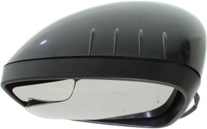 Power Mirror for Ford Fiesta 2011-2019, Left (Driver), Manual Folding, Non-Heated, Paintable, with Blind Spot Glass, without Signal Light, (Excludes ST Model), Replacement