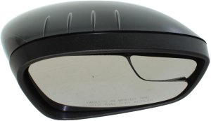 Power Mirror for Ford Fiesta 2011-2019, Right (Passenger), Manual Folding, Non-Heated, Paintable, with Blind Spot Glass, without Signal Light, Excludes ST Model, Replacement