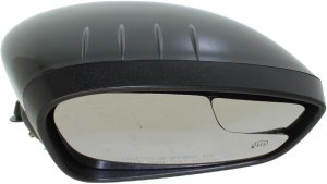 Power Mirror for 2011 Ford Fiesta Right (Passenger), Manual Folding, Heated, Paintable with Blind Spot Glass and Signal Light, Hatchback/Sedan, to January 12, 2011, Replacement