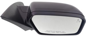 Power Mirror for Ford Fusion 2010-2012, Right (Passenger), Non-Folding, Heated, Paintable/Textured, with 2 Caps, Blind Spot Detection and Puddle Light, Replacement
