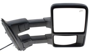 Towing Mirror for Ford F-Series Super Duty 2010-2010, Right (Passenger), Power, Power Folding, Heated, Chrome/Paintable, 2 Caps, with Auto Extend and Signal Light, without Memory, Replacement