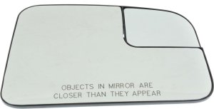 Mirror Glass for Ford Edge 2009-2011, Lincoln MKX 2008-2010, Right (Passenger) Side, Non-Heated, with Backing Plate, without Blind Spot Information System, Up to Feb 8, 2011, Replacement