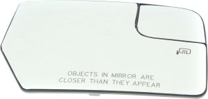 Mirror Glass Replacement for Ford Expedition 2012-2017/Navigator 2012-2014, Right (Passenger), Non-Towing, Heated, with Backing Plate, with Blind Spot Glass, without Blind Spot Detection