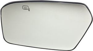 Heated Left (Driver) Mirror Glass with Backing Plate for 2006-2010 Ford Fusion, Without Blind Spot Information System (BLIS), Replacement