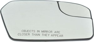Mirror Glass for Ford Fusion 2011-2012, Right (Passenger) Side, Non-Heated, with Backing Plate and Blind Spot Glass, without Blind Spot Information System, Excludes Hybrid Model, Replacement