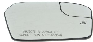 Mirror Glass for Ford Fusion 2011-2012, Right (Passenger) Side, Heated, with Backing Plate and Blind Spot Glass, without Blind Spot Information System, Replacement
