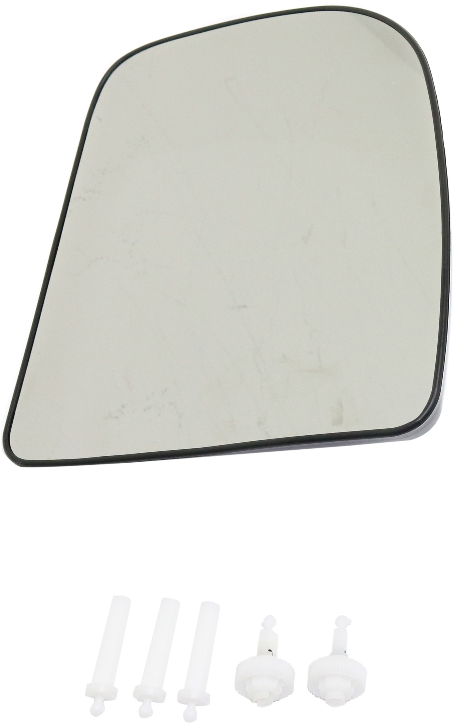 Mirror Glass Replacement for Ford F-250/350 Super Duty (1999-2007), E-350/450 Super Duty (2008-2021), Right (Passenger), Upper, Towing, Non-Heated, with Backing Plate