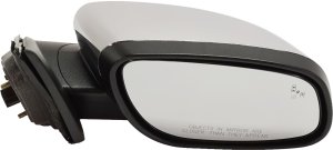 Power Mirror for Ford Taurus 2010-2019 Right (Passenger), Manual Folding, Heated, Chrome, with Blind Spot Detection, Memory, Puddle Light, and Signal Light, for Limited/SHO Models, Replacement