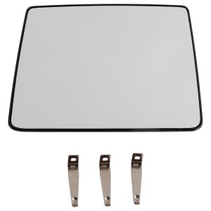Mirror Glass, Left (Driver), Upper, Towing, Heated, without Signal Light for 2007-2012 Ford F-150, Replacement