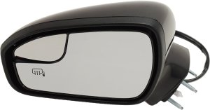 Power Mirror for Ford Fusion 2018-2020, Left (Driver) Side, Manual Folding, Heated, Paintable, with Memory, Puddle Light and Signal Light, without Blind Spot Detection, Replacement