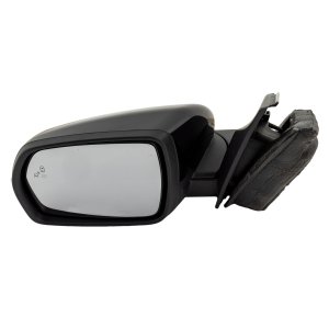 Power Mirror for Ford Edge 2015-2018, Left (Driver), Manual Folding, Heated, Paintable, with Blind Spot Detection in Glass and In-housing Signal Light, without Auto Dimming and Memory, with Puddle Light, Replacement