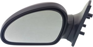 Manual Adjust Left (Driver) Mirror for Ford Escort 1997-2002, Mercury Tracer 1997-1999, Non-Folding, Non-Heated, Textured, Fits Sedan/Wagon, Replacement