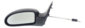 Manual Remote Mirror for Ford Focus 2000-2002, Left (Driver), Non-Folding, Non-Heated, Textured, Compatible up to 11-28-2001, Replacement
