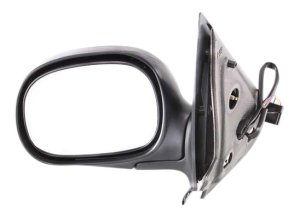 Power Mirror for Ford F-150 2001, Expedition 1998-2002, Left (Driver), Non-Towing, Manual Folding, Non-Heated, Chrome Contour Style, without Auto Dimming, Blind Spot Detection, Memory, and Signal Light, Replacement