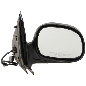 Right (Passenger) Contour Style Mirror for Ford F-150 2001, Expedition 1998-2002, Non-Towing, Power, Manual Folding, Non-Heated, Chrome, without Auto Dimming, Blind Spot Detection, Memory, and Signal Light, Replacement