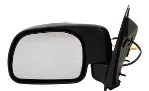 Power Mirror for Ford F-Series Super Duty (1999-2007), Left (Driver), Non-Towing, Manual Folding, Non-Heated, Textured, Replacement Models: F-250, F-350, F-450, F-550.