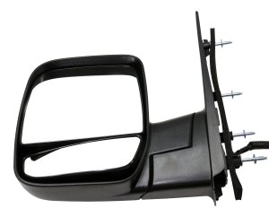 Power Mirror for Ford E-350 Super Duty 2002-2008, Left (Driver), Non-Towing, Manual Folding, Non-Heated, Textured Black, without Auto Dimming, Blind Spot Detection, Memory, and Signal Light, Replacement