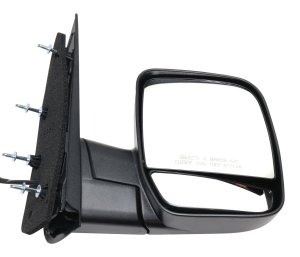 Power Mirror for Ford E-350 Super Duty 2002-2008, Right (Passenger), Non-Towing, Manual Folding, Non-Heated, Textured Black, without Auto Dimming, Blind Spot Detection, Memory, and Signal Light, Replacement