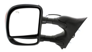 Power Towing Mirror for Ford F-Series Super Duty (2002-2007), Excursion (2000-2005), Left (Driver) Side, Manual Folding, Heated, Chrome, Dual Glass, Double-Swing Type, w/ Signal Light, Replacement