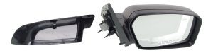 Right (Passenger) Side Mirror for Ford Fusion 2006-2012/Mercury Milan 2006-2011, Power Adjustable, Non-Folding, Heated, Paintable/Textured, with 2 Caps and Puddle Light, Replacement