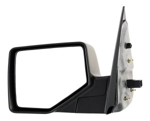 Power Mirror for Ford Explorer 2006-2010, Left (Driver), Manual Folding, Non-Heated, Chrome/Paintable, 2 Caps, with Puddle Light, Replacement