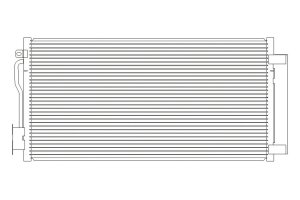 A/C Condenser for 2014 - 2017 Fiat 500l, Turbo Condenser with Subcool,  68475011AA, Replacement