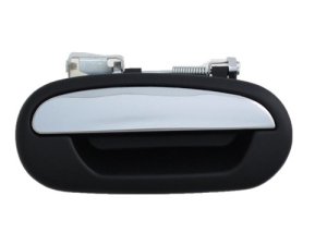 Right Rear Outer Door Handle for 1997 - 2003 Ford F-150 Crew Cab Pickup, Smooth Black, Paint to Match,  5L1Z7826604AAPTM, Replacement