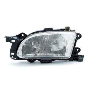 Left (Driver) Headlight Assembly for 1994-1996 Ford Aspire Base Model, Front Headlight Assembly Replacement Housing/Lens/Cover, Composite,  F4BZ13008B, Replacement