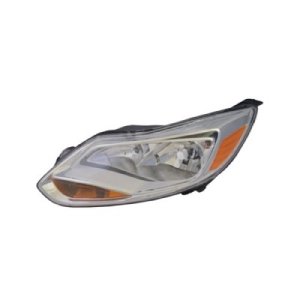 2012 - 2014 Ford Focus Front Headlight Assembly Replacement Housing / Lens / Cover - Left (Driver) Side - (S Sedan + SE Sedan + Hatchback + SEL Sedan + Hatchback)