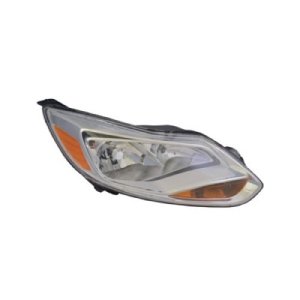 2012 - 2014 Ford Focus Front Headlight Assembly Replacement Housing / Lens / Cover - Right (Passenger) Side - (S Sedan + SE Sedan + Hatchback + SEL Sedan + Hatchback)