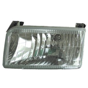 Performance Headlight Set for 1992-1997 Ford F-150 Custom Standard Cab Pickup (5.0L, 5.8L, 4.9L, 3.8L), Clear Lens, Diamond Design, LKQ Platinum Plus Brand,  FO2505102, Replacement
