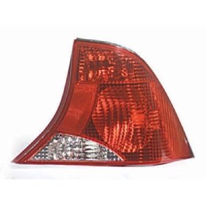 Right (Passenger) Rear Tail Light Assembly for 2001-2002 Ford Focus 4 Door Sedan, without Bulb or Socket, from 1/23/01, 2-Bulb Light,  1S4Z13404BA, Replacement