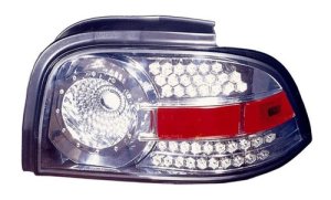 Tail Light Replacement Set for 1996-1998 Ford Mustang, Performance Styled LED Design with Gunmetal Painted Housing,  FO2811175 Replacement